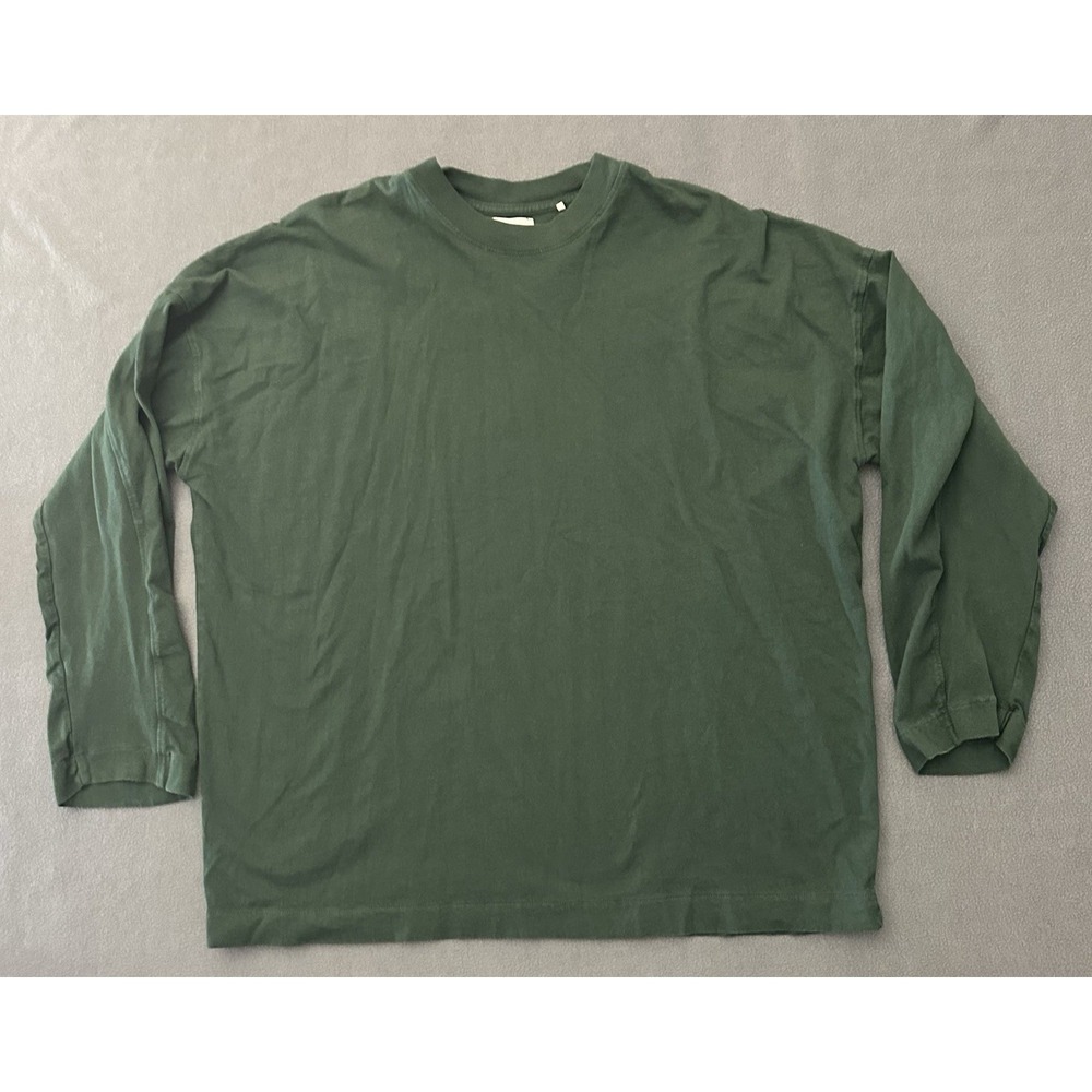 Joah Brown T Shirt Size Small/Medium Slouchy Crop Long Sleeve USA Made